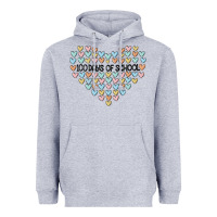 Heather Grey 100 days of school Heavyweight Hoodie - MaliasSmallBusiness