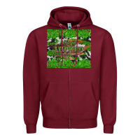 Burgundy let's get lucked up Zipper Hoodie - Artiststas