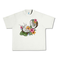 Pistachio coconut with tropical leavers and flowers Urban Heavy Tee - BarkalooDesign