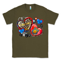 Army Green western leopard  police   hearts Classic Tee - AdoDesignShop