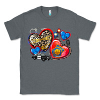 Charcoal Heather western leopard  police   hearts Classic Tee - AdoDesignShop
