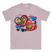 Lilac western leopard  police   hearts Classic Tee - AdoDesignShop