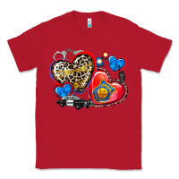Red western leopard  police   hearts Classic Tee - AdoDesignShop