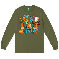 Army Green lab tech fall Long Sleeve Tee - AdoDesignShop