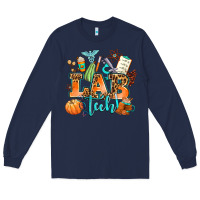 Navy lab tech fall Long Sleeve Tee - AdoDesignShop