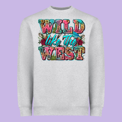 Wild Like The West Heavyweight Sweatshirt Designed By Zillion Design Studio