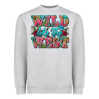 Heather Grey wild like the west Heavyweight Sweatshirt - Zillion Design Studio