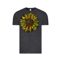 Vintage Black camouflage flitter sunflowers Vintage Tee - RanaPortraitStore