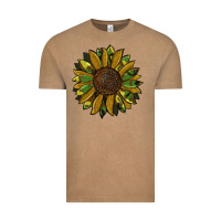 Vintage Coffee camouflage flitter sunflowers Vintage Tee - RanaPortraitStore