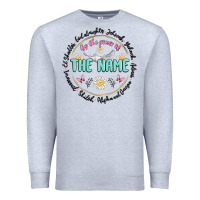 Heather Grey by the power of the name Premium Sweatshirt - MaliasSmallBusiness