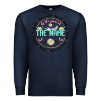 Navy by the power of the name Premium Sweatshirt - MaliasSmallBusiness