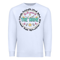 White by the power of the name Premium Sweatshirt - MaliasSmallBusiness