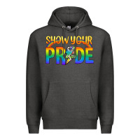 Charcoal Heather Lgbtq Show Your Pride With Rainbow Premium Hoodie - BundleAndBundleShop