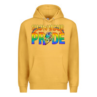 Mustard Lgbtq Show Your Pride With Rainbow Premium Hoodie - BundleAndBundleShop