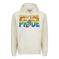 Oatmeal Heather Lgbtq Show Your Pride With Rainbow Premium Hoodie - BundleAndBundleShop