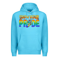 Ocean Blue Lgbtq Show Your Pride With Rainbow Premium Hoodie - BundleAndBundleShop