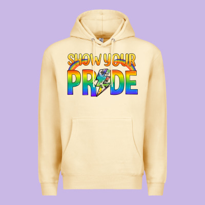 Lgbtq Show Your Pride With Rainbow Premium Hoodie Designed By Bundleandbundleshop