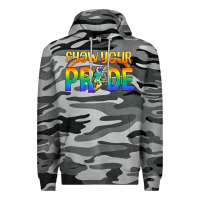 Slate Camo Lgbtq Show Your Pride With Rainbow Premium Hoodie - BundleAndBundleShop