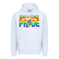 White Lgbtq Show Your Pride With Rainbow Premium Hoodie - BundleAndBundleShop