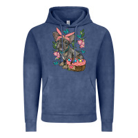 Vintage Denim easter french bulldog Vintage Hoodie - RanaPortraitStore