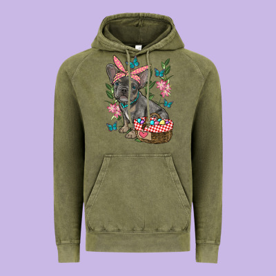 Vintage Hoodie easter french bulldog