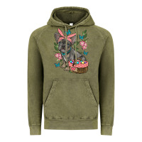 Vintage Olive easter french bulldog Vintage Hoodie - RanaPortraitStore