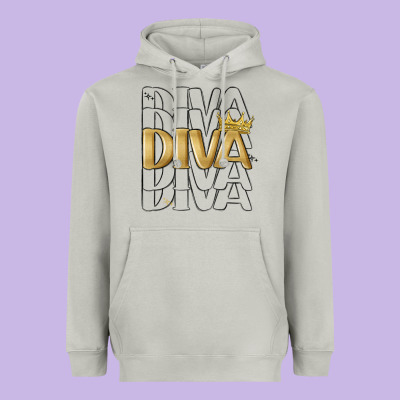 Diva Heavyweight Hoodie Designed By Maliassmallbusiness