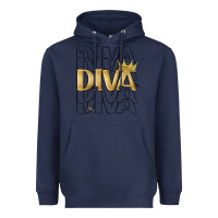 Navy diva Heavyweight Hoodie - MaliasSmallBusiness