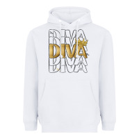 White diva Heavyweight Hoodie - MaliasSmallBusiness