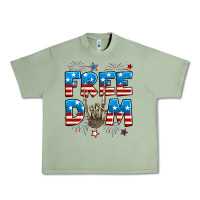 Oil Green Freedom rock hand Urban Heavy Tee - Neo Western