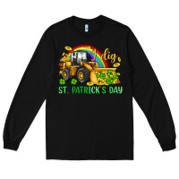Black i dig st patrick s day bulldozer Long Sleeve Tee - JahusDesignShop