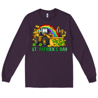 Plum i dig st patrick s day bulldozer Long Sleeve Tee - JahusDesignShop