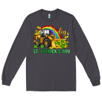 Smoke i dig st patrick s day bulldozer Long Sleeve Tee - JahusDesignShop