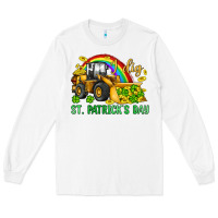 White i dig st patrick s day bulldozer Long Sleeve Tee - JahusDesignShop
