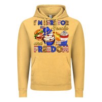 Vintage Mustard i m here for snacks and freedom Vintage Hoodie - texasbilliewilder