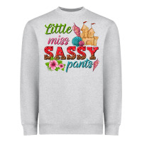 Heather Grey little miss sassy pants Heavyweight Sweatshirt - texasbilliewilder
