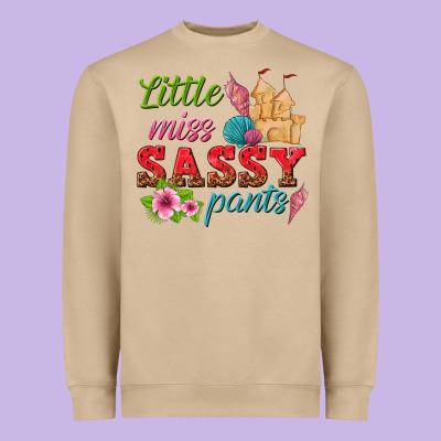 Little Miss Sassy Pants Heavyweight Sweatshirt Designed By Texasbilliewilder