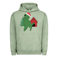 Pigment Oil Green Christmas Dog Urban Hoodie - Bettercallsaul