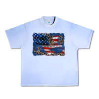 Grape Ice Leopard glitter American flag 4th of july Urban Heavy Tee - CowGirlArtShop
