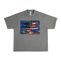 Tornado Leopard glitter American flag 4th of july Urban Heavy Tee - CowGirlArtShop