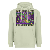 Matcha mardi gras fleur de lis Heavyweight Hoodie - MaliasSmallBusiness