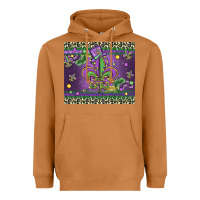 Meerkat mardi gras fleur de lis Heavyweight Hoodie - MaliasSmallBusiness