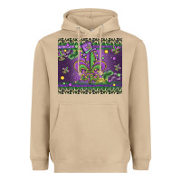 Mushroom mardi gras fleur de lis Heavyweight Hoodie - MaliasSmallBusiness