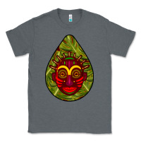 Charcoal Heather african masks teardrop  7 Classic Tee - BundleAndBundleShop