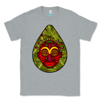Heather Grey african masks teardrop  7 Classic Tee - BundleAndBundleShop