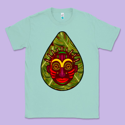 African Masks Teardrop  7 Classic Tee Designed By Bundleandbundleshop