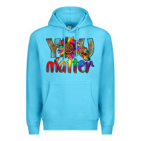 Ocean Blue Lgbtq You Matter With Leopard Premium Hoodie - BundleAndBundleShop