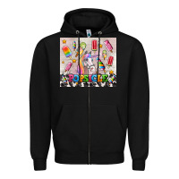 Black popsicle's and unicorn Zipper Hoodie - AdoDesignShop