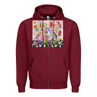 Burgundy popsicle's and unicorn Zipper Hoodie - AdoDesignShop