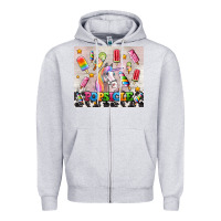 Heather Grey popsicle's and unicorn Zipper Hoodie - AdoDesignShop